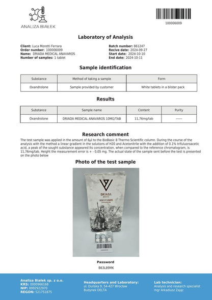 Anavaros 10mg (Oxandrolone)