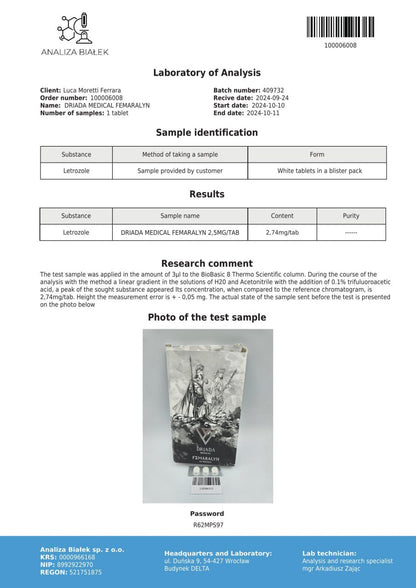 Femaralyn 2.5 mg (Letrozole)