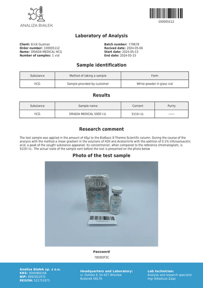 HCG 5000iu (Human chorionic gonadotropin)