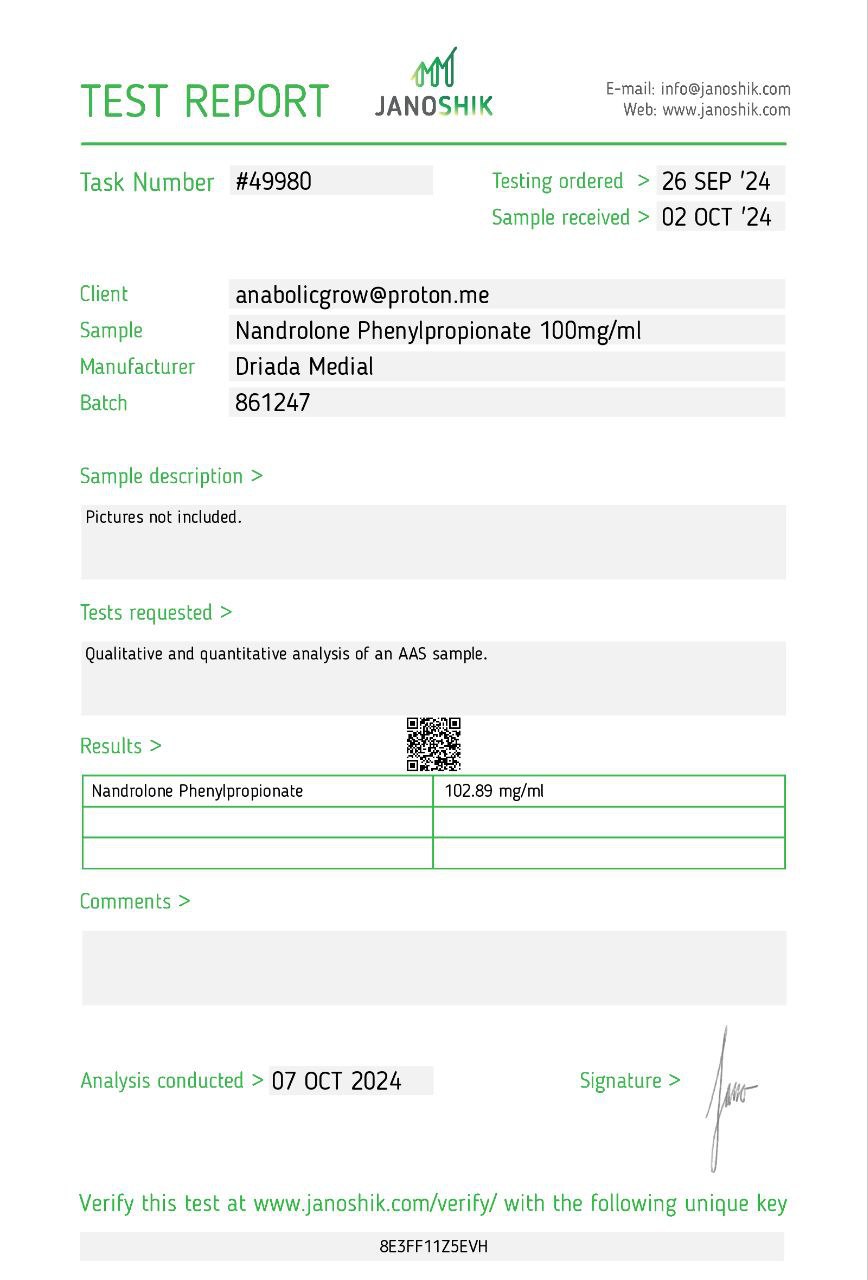 Nanphenylos 100 mg/ml (Nandrolone Phenylpropionate)