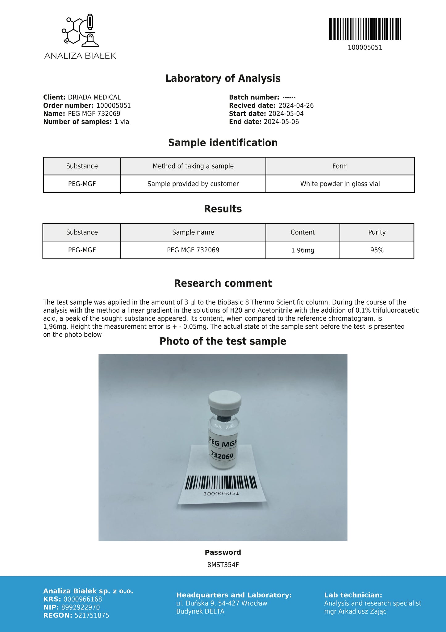 PEG-MGF 2mg