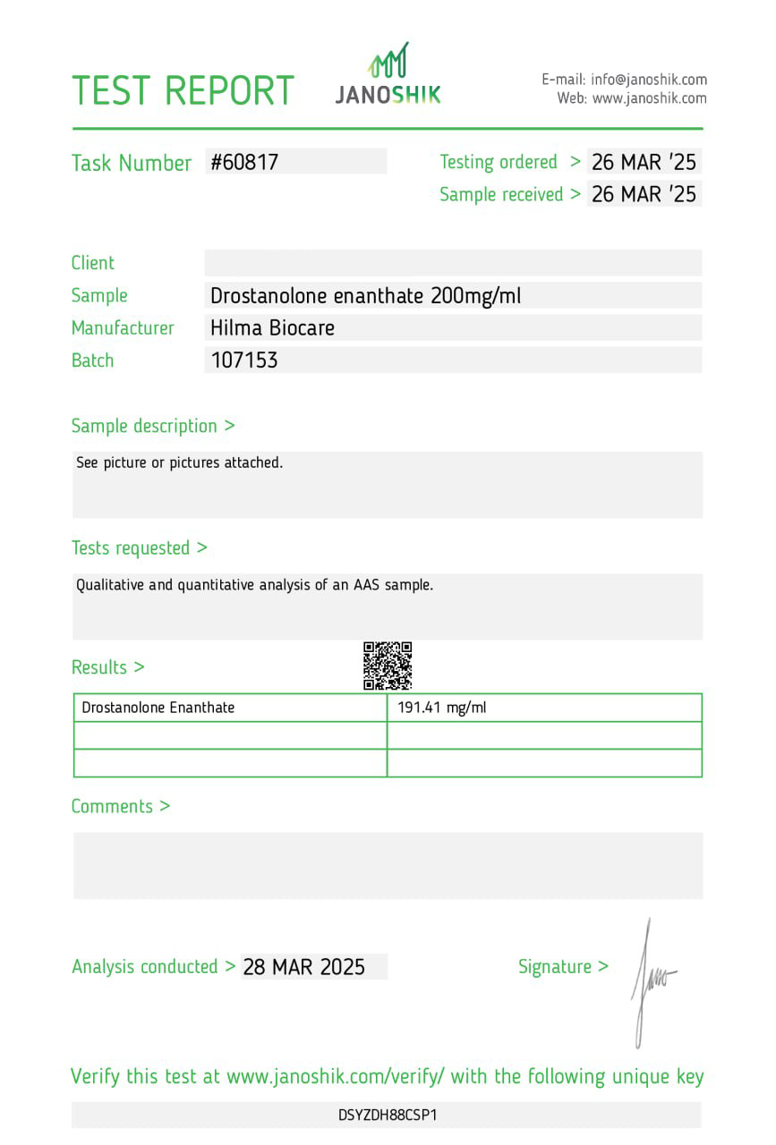 Drostanolone Enantato 10ml/200mg/ml