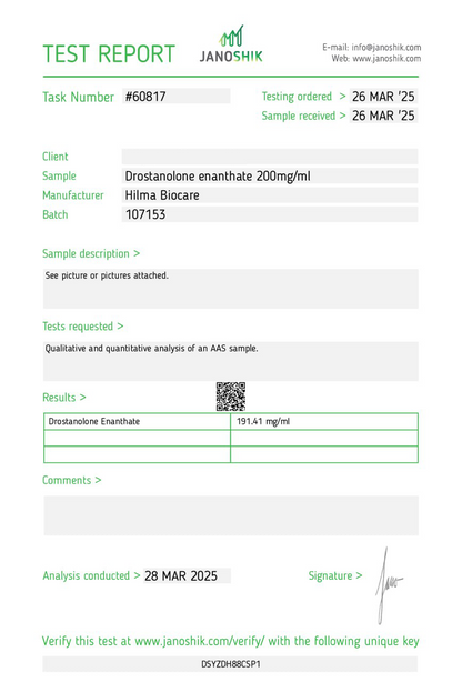 Drostanolone Enantato 10ml/200mg/ml