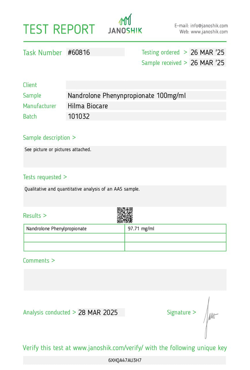 Nandrolon Phenylpropionat 10 ml / 100 mg/ml