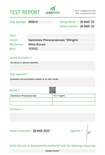 Nandrolon Phenylpropionat 10 ml / 100 mg/ml